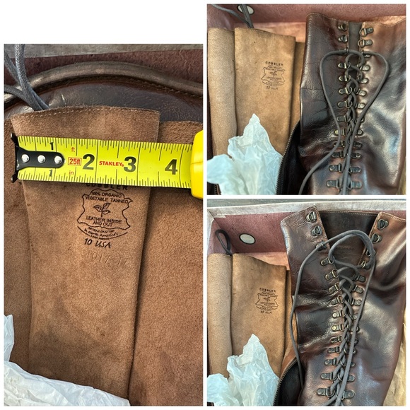 Bedstu Bed Stu Bed|Stu Burnley Cobbler Teak Brown Zipper Lace New Box Womens 10 - Picture 16 of 16